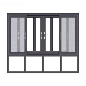 Finestra Scorrevole in Lega di Alluminio dal Design Moderno con Taglio Termico, Vetro Insonorizzato <span class=keywords><strong>e</strong></span> Impermeabile, Zanzariera per Casa - Product Image 6