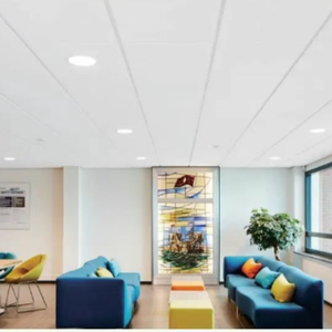 Fiberglass Acoustic <strong>Ceiling</strong> Conceal Edge Fireproof Soundproof <strong>Ceiling</strong> <strong>Panel</strong> - Product Image 4