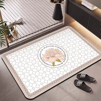 Tapis de salle de bain en boue de diatomée HM 2,5 mm, doux, à séchage rapide, absorbant, antidérapant, profil bas, motif personnalisé