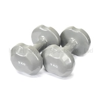 Trempage PVC personnalisé Vente en gros Nouvel entraînement aérobie Pilates Physiothérapie Poids des mains Haltères en vinyle coloré