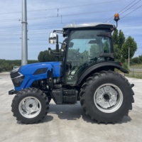 Tracteur agricole 75 CV 4x4 avec moteur personnalisé, pneus pour gazon et pneus radiaux, certifié EPA, pour les exploitations agricoles moyennes et grandes des États-Unis
