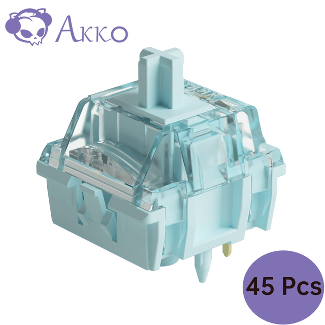 AKKO V5 Creamy Blue Pro MX Style Tactile Switch (455gf 5-Pin/Mod 3-Pin Factory Lubed 45pcs)