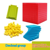 Balok Angka Desimal (Set 4 Tingkat), Alat Bantu Pengajaran Nilai Tempat Angka Matematika