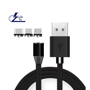 5A Carregamento Cabos 3in1 360 Rotação Universal Nylon OEM Magnético 3 Em 1 Cabo Usb