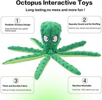 KINYU-Jouet à mâcher écologique en forme de pieuvre, en peluche froissée, pour chiot, jouet interactif pour chien