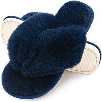 Chaussons d'intérieur en peluche pour femmes, respirants, en EVA, à bout ouvert, en fausse fourrure, pour spa, vente en gros