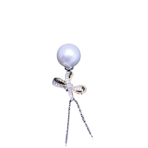 Collier en argent S925 avec perle de style barre horizontale, perle d'eau douce de 10-11 mm, lumière blanche intense, défauts discrets, pour femme - Product Image 5
