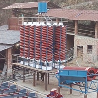 Concentrateur par gravité à spirale en fibre de verre à zéro consommation d'énergie pour le traitement de l'or, de l'étain, du tungstène, du chromite et du minerai de fer
