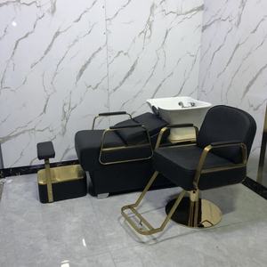 Unidad de Lavado de Cabello Zxm Sonia para Salón de Belleza, Lavabo con Asiento Ajustable y Lavabo de Cerámica Inclinable - Product Image 2