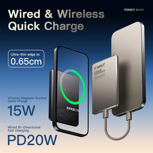 LX6 PD 20W และ 15W พาวเวอร์แบงค์ชาร์จไร้สายพร้อมดีไซน์อะลูมิเนียมอัลลอยด์บางเฉียบ ความจุ 5000MAH รุ่น SLIM - Product Image 2