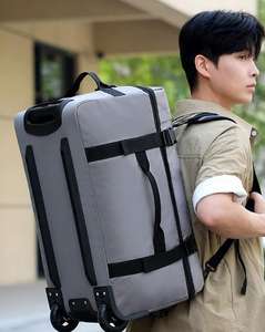 Sac à dos convertible à grandes roues, pliable, avec poignée télescopique, pour voyage, travail, déménagement - Product Image 4