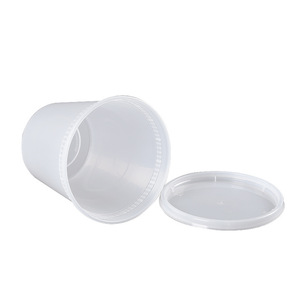 Disposable American Style Soup Cup With <b>Lid</b> <b>Microwave</b> Safe Takeout Container Round Plastic Bowl For Food Storage - Product Image 1