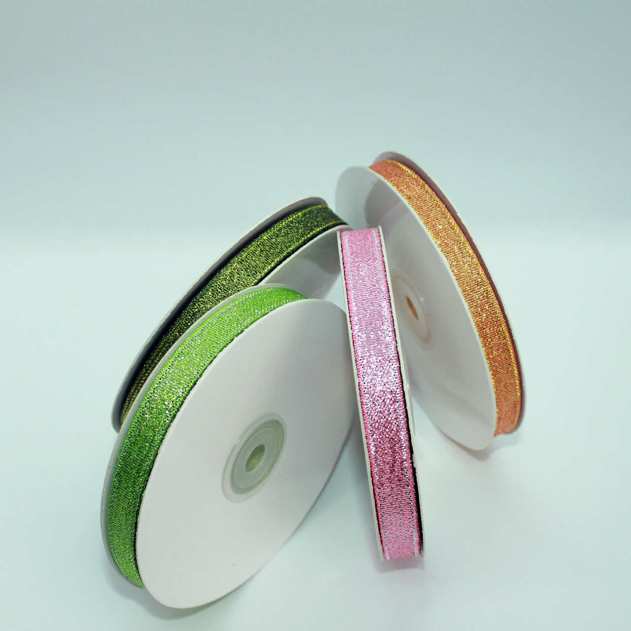 100 Yards Per Roll Sparkled Metallic Ribbon Different Sizes Decorative Gift Ribbons Solid Colorful Glitter Ribbon