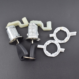 Cilindro de cerradura de puerta con 2 llaves, izquierda/derecha (LH/RH) para <span class=keywords><strong>Renault</strong></span> <span class=keywords><strong>Clio</strong></span> 1998-2005 y Megane, Scenic, Master, Thalia - Product Image 4