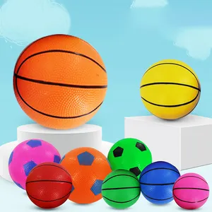 מחיר זול אופנה כדורגל כדורסל מצחיק מתנפח PVC צעצועים מתנפח PVC כדור 16cm ילדים כחול כדורגל כדורי צעצועים