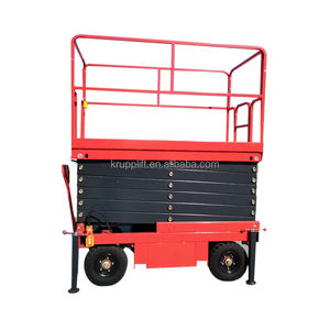 Vente en gros usine pour plateformes élévatrices mobiles électriques à ciseaux de marque 4M-18M, élévateur pour deux personnes, hauteur maximale 22m, capacité 4 personnes, pliable - Product Image 1