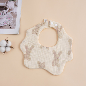 可定制六层100% 棉男女通用婴儿围兜360圆形婴儿手帕围兜可定制男女通用围兜 - Product Image 2