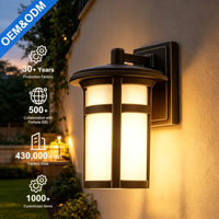Applique murale LED carrée extérieure de qualité supérieure, étanche IP23, en aluminium, lumière du jour 5000K, garantie 3 ans, pour entrée de villa de luxe