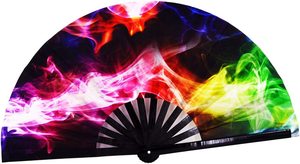 Wholesale Custom Sublimation Printed <b>Large</b> Bamboo Folding Handheld <b>Fan</b> for Wedding Parties Handmade Bamboo Crafts - Product Image 6