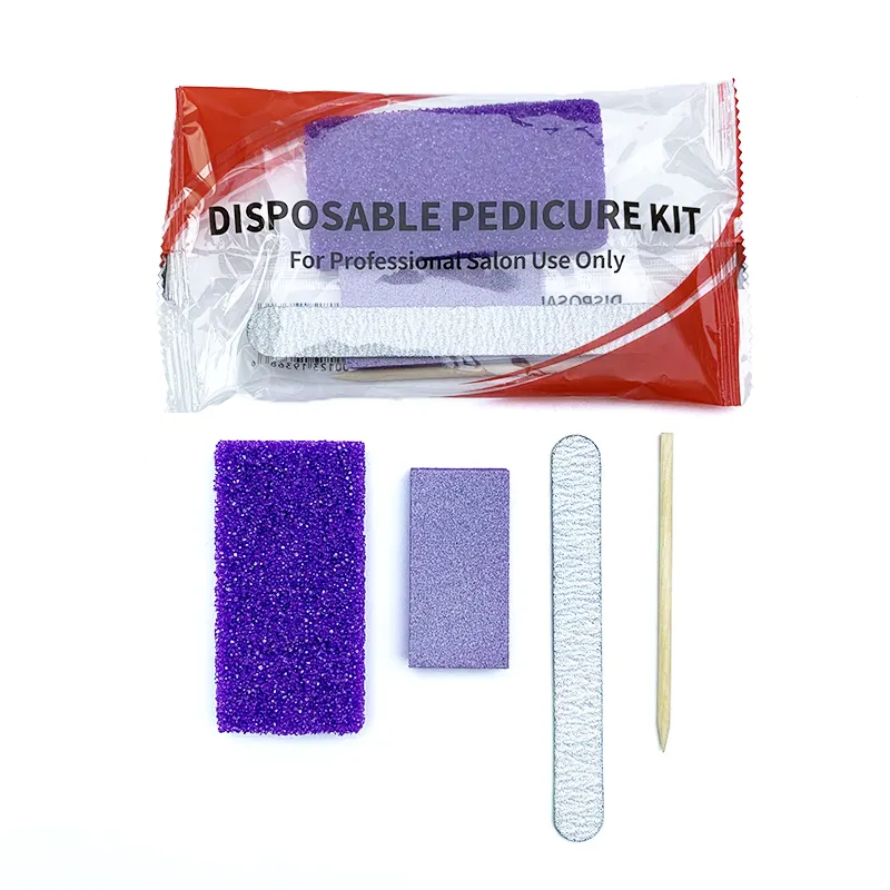 200Sets/Case Hot Sale Disposable Manicure Set Home 4Pcs Pedicure Kit