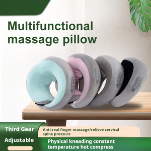 Compresa caliente, cabezal de 2 vibraciones, almohada de masaje de amasado multifuncional, libera presión cervical para aplicación en el cuello - Product Image 2