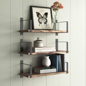 <strong>Wooden</strong> Simple <strong>Shelves</strong> Bookshelf Headboard Corner <strong>Shelf</strong> Bookcase Ternate Solid Wood Bracket <strong>Shelf</strong> - Product Image 2