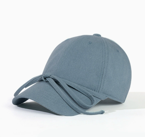 หมวกเบสบอลผ้าฝ้ายวินเทจสำหรับผู้หญิง ดีไซน์พู่ผูกเก๋ไก๋ หมวกทรงลำลองแบบ Dad Hat ปรับขนาดได้ หมวกกันแดดเนื้อนุ่มสำหรับกิจกรรมกลางแจ้ง - Product Image 5