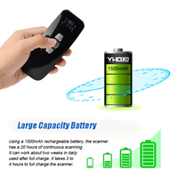 Escáner de Códigos de Barras Portátil 1D 2D QR BT, Mini Lector de Códigos de Barras Inalámbrico + USB para Teléfonos Inteligentes IOS y Android, Tabletas