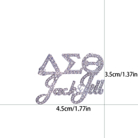 Bas prix en gros Delta Sigma Theta Jack et Jill symbole Design Celar Bling incrusté grec DST JJOA bijoux fantaisie broche broche