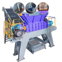 Broyeur de déchets en plastique rigide bleu pour recyclage de tuyaux et pare-chocs