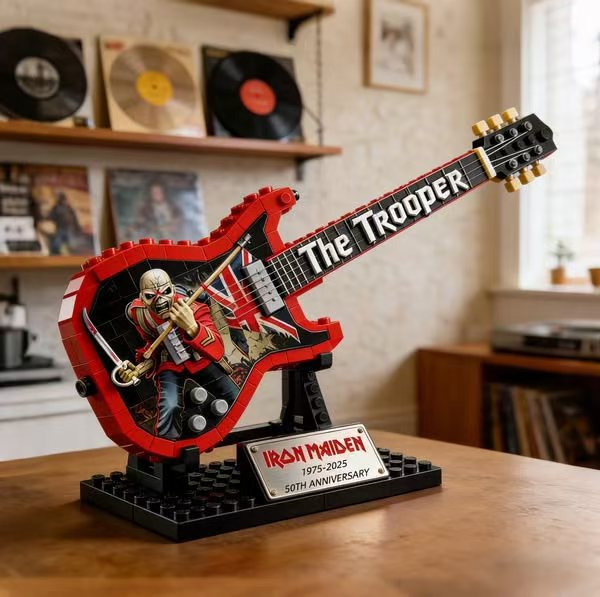Bloques de construcción de guitarra de Iron Maiden-musicista