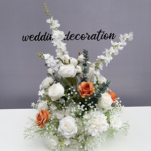 Boule de fleur d'orange Babybreath bon marché Centre de table Arrangements de boules florales artificielles Décors de fleurs de <span class=keywords><strong>mariage</strong></span> - Product Image 2