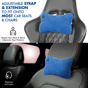 Venta al por mayor vibrador reposacabezas de lujo masaje coche cuello y espalda almohada con masaje - Product Image 5