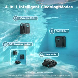 Nuevo Limpiador Robótico de Piscinas Inalámbrico con Alimentación USB y Filtro Autolimpiante para Uso en Exteriores y en el Hogar - Product Image 6