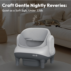Bac à <span class=keywords><strong>litière</strong></span> robotisé autonettoyant sans poussière avec capteur de sécurité anti-pincement, compatible avec toutes les litières agglomérantes pour plusieurs chats - Product Image 6