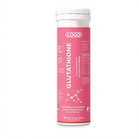 Comprimés effervescents de glutathion liposomal avec collagène et vitamine C, saveur fraise, complément alimentaire OEM ODM
