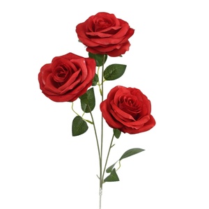 Décorations florales artificielles imprimées en 3D <span class=keywords><strong>de</strong></span> la série rouge chinoise pour mariage, roses, tulipes, phalaenopsis, pour cérémonies et banquets - Product Image 5