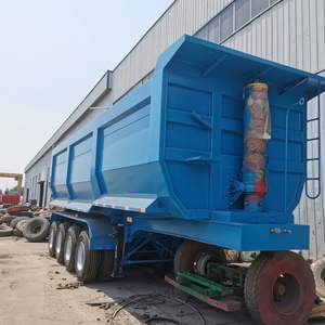 Remolque de Camión Volquete de 3 Ejes con Descarga <span class=keywords><strong>Trasera</strong></span> para Transporte de Piedra, 60 Toneladas - Product Image 4