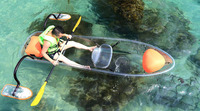 Kayak Transparent Vicking 11 Pieds Double Place, Océan Clair Cristal, Bateau de Randonnée Nautique avec Lumière LED