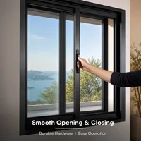 Ventana Corredera de Aluminio de Diseño Moderno, Insonorizada y Resistente a Huracanes, para Decoración Interior y Exterior de Casas Nuevas