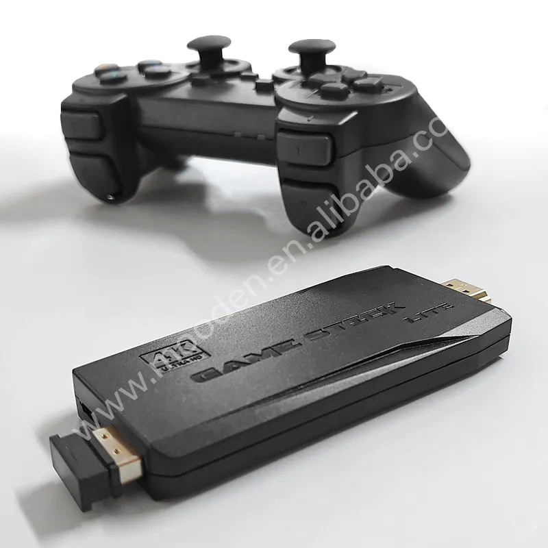 J M8 4K 게임 스틱 비디오 게임 콘솔 HD 내장 10000 레트로 게임 2.4G 무선 컨트롤러 PS1/SNES