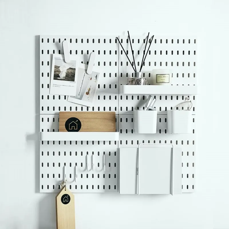 Pegboard kitchen living room dormitory diy wall hanging free punching thickened wall shelf hole board