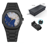 Vente directe d'usine, nombreuses couleurs différentes, montres à quartz octogonales en plastique avec chiffres arabes, pour couple, avec boîte et outils de réglage du bracelet.