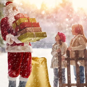 ชุดซานตาคลอสแบบย้อนยุคของผู้หญิงและชุดซานตาคลอสสีหรูหราคอสเพลย์กำมะหยี่สำหรับปาร์ตี้คริสต์มาสขนาดผู้ใหญ่ - Product Image 5