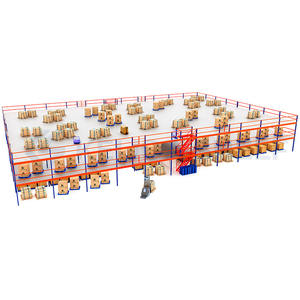 מחסן תעשייתי מחסן תעשייתי רצפה מתלה פלדה לופט פלטפורמה כבדה אחסון מערכת מירוצים - Product Image 1