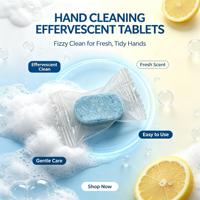 Comprimés effervescents pour le lavage des mains 4g - Utilisation portable pour le nettoyage des mains en voyage et en extérieur