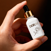 Botol Serum Minyak Rambut Esensial Kaca Bentuk Silinder Kosong Putih Matte Frosted 30ml 50ml 100ml Dengan Pipet