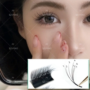 Efecto <span class=keywords><strong>3D</strong></span> Extensiones de Pestañas Fluffy Camellia Easy Fanning Lashes Manhua Lashes - Product Image 6