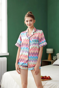Pigiama in Seta a Tre Pezzi per Donna e Bambini, Vendita Calda 2026 - Product Image 3