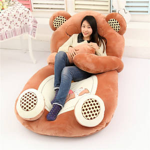 HY Lit <span class=keywords><strong>paresseux</strong></span> géant pour adultes, motif animaux mignons (ours, grenouille, chat), lit-canapé, sac de couchage, tapis, jouets en peluche géants - Product Image 6